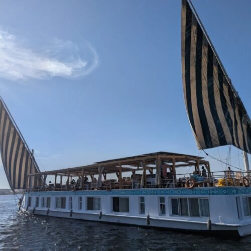 Traditional dahabeya sailing boat on the Nile