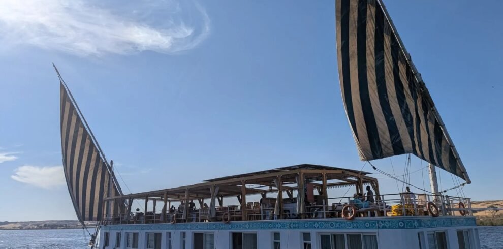 Traditional dahabeya sailing boat on the Nile