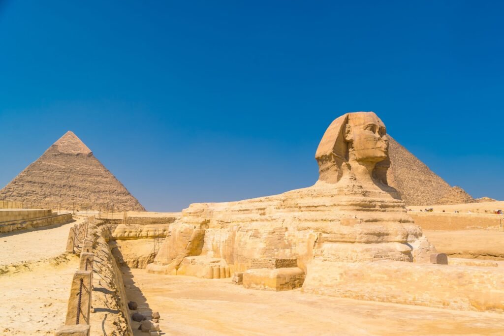 View along the Nile on a twelve-day journey through Egypt